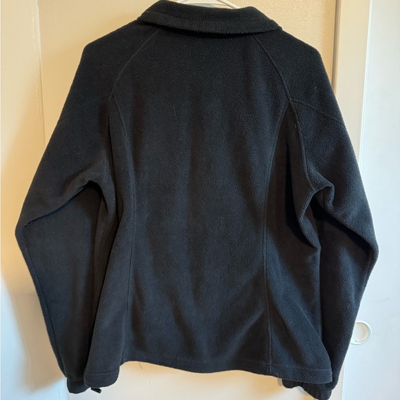 Columbia Full Zip Black Long Sleeve Sherpa Jacket Women’s Large Lightweight - Picture 2 of 9